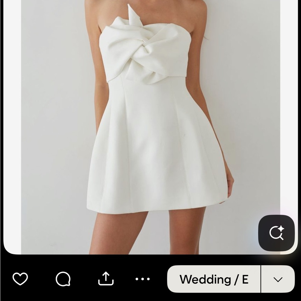 American Threads Strapless White Dress